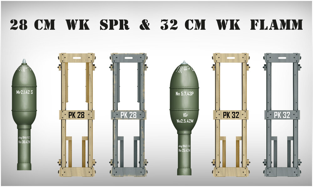 MiniArt 35316 German Rockets 28cm WK Spr &amp; 32cm WK FLAMM 1/35