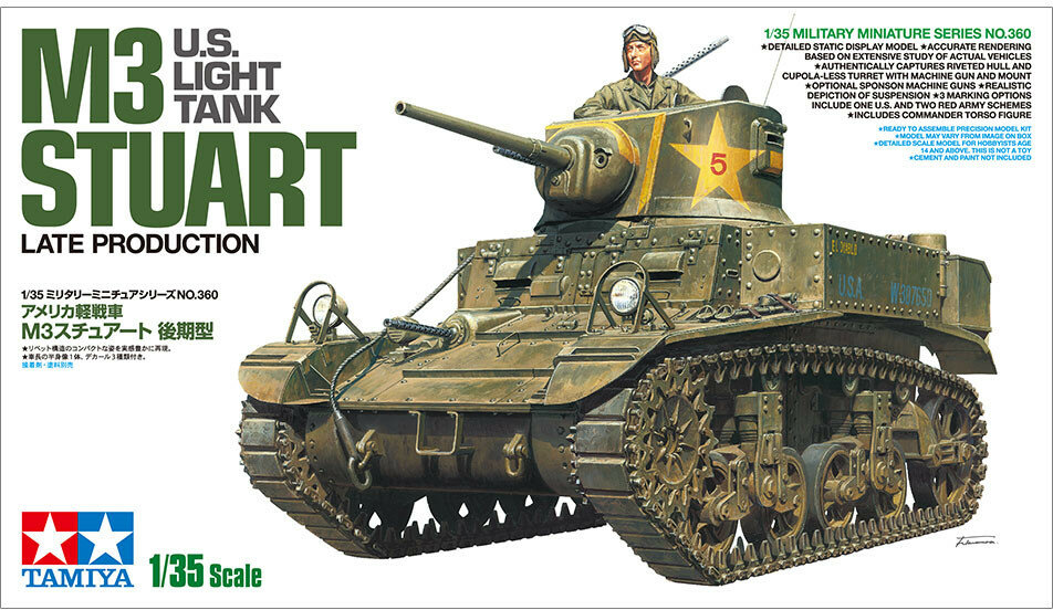 Tamiya 35360 U.S. Light Tank M3 Stuart Late Production 1/35