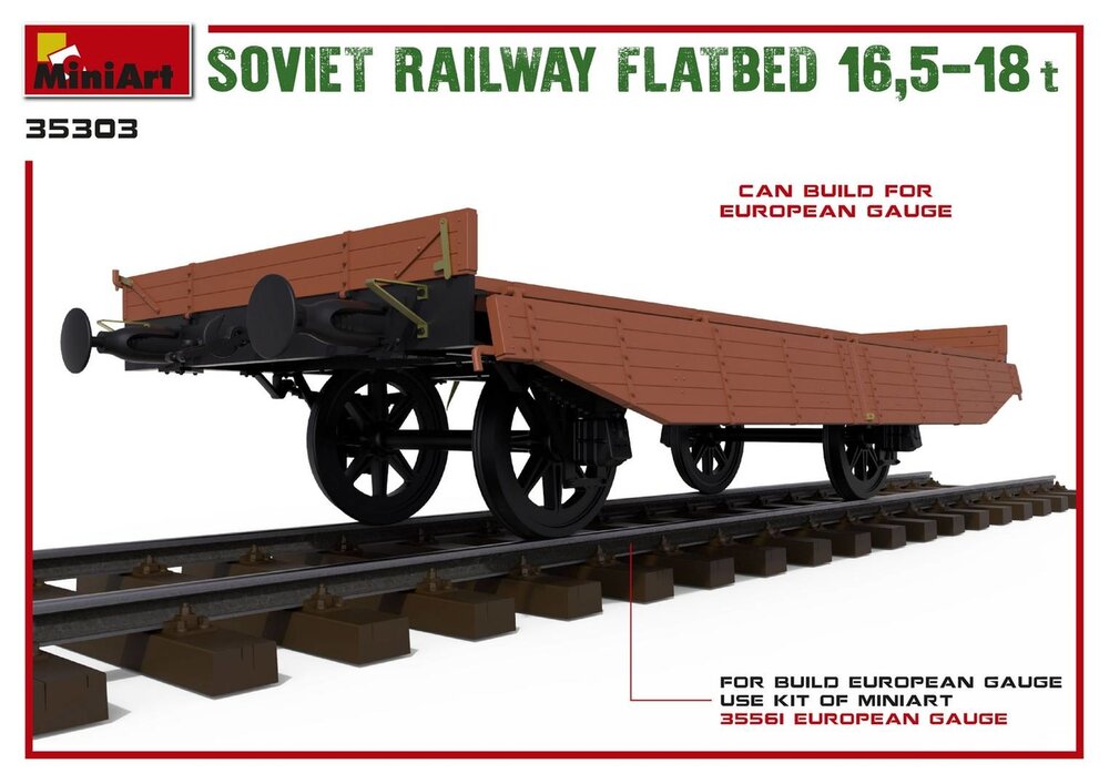 MiniArt 35303 Soviet Railway Flatbed 16,5-18t 1/35