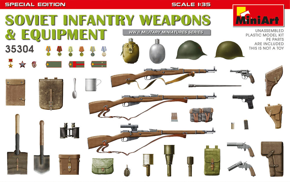 MiniArt 35304 Soviet Infantry Weapons &amp; Equipment. Special Edition 1/35