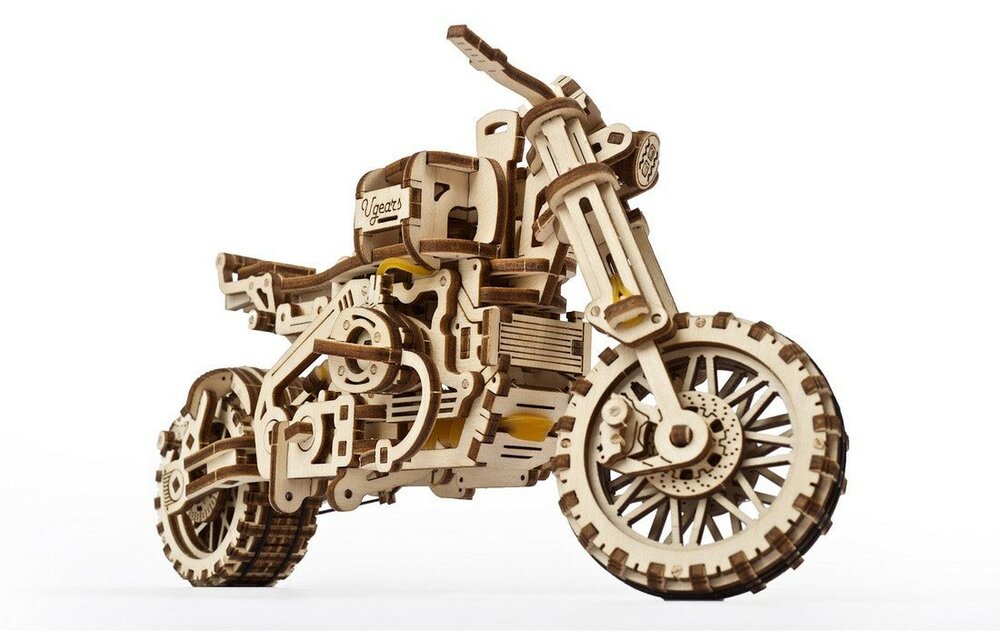 UGears Scrambler UGR-10 Motor met Zijspan