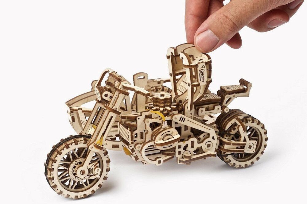 UGears Scrambler UGR-10 Motor met Zijspan