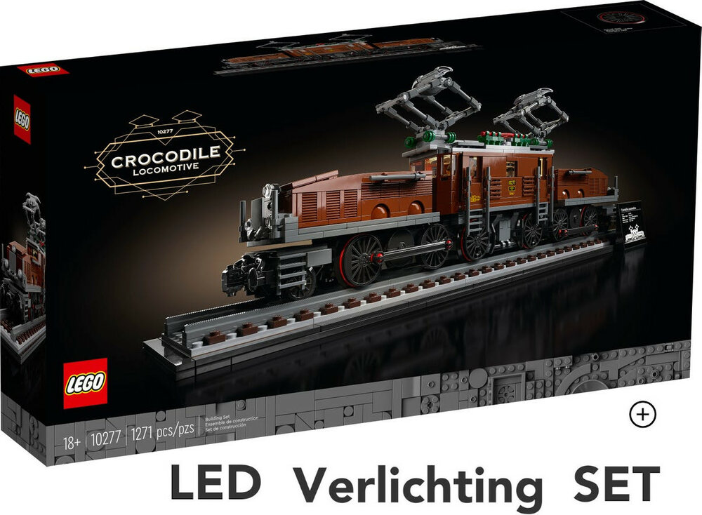 LEGO 10277 Krokodil Locomotief met LED Verlichting