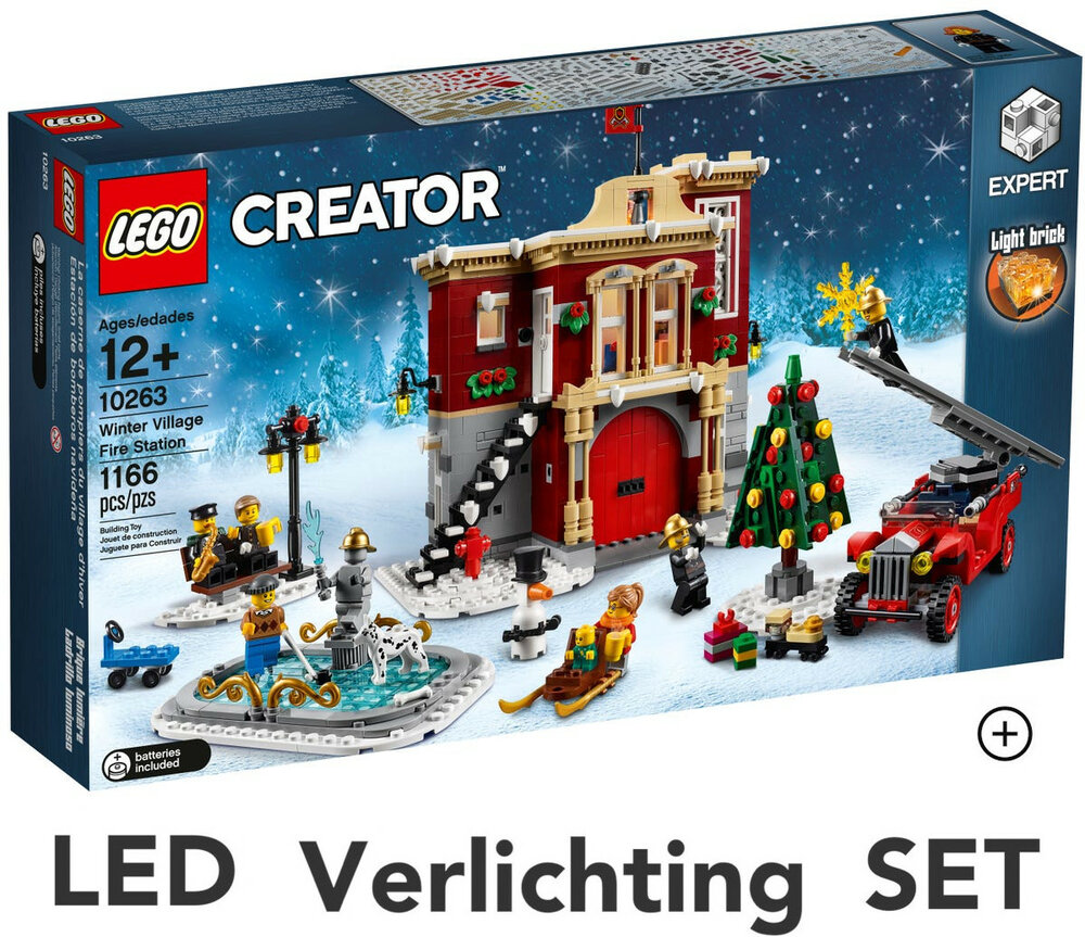 LEGO 10263 Winter Village Fire Station met LED Verlichting