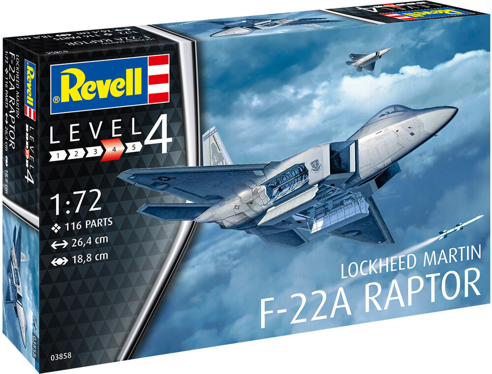 Revell 03858 Lockheed Martin F-22A Raptor 1:72