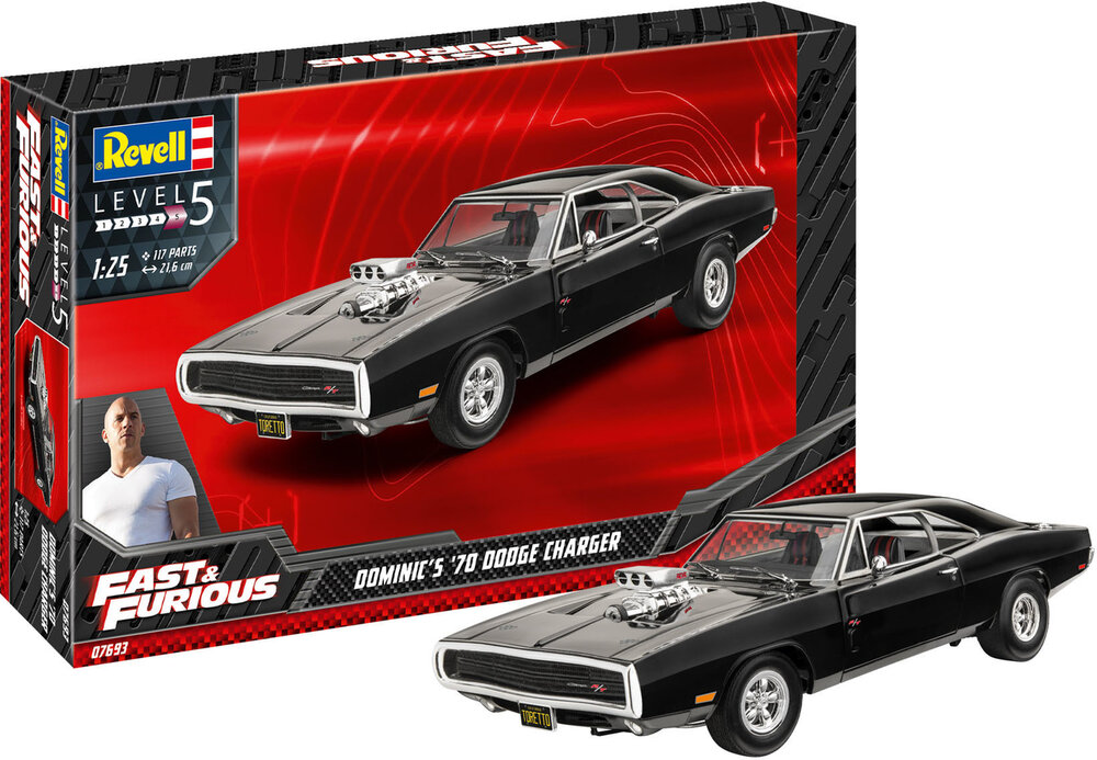 Revell 07693 Fast &amp; Furious - Dominics 1970 Dodge Charger 1:25