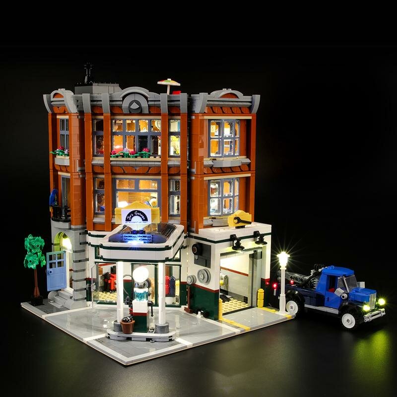 LEGO 10264 Garage op de Hoek met LED verlichting