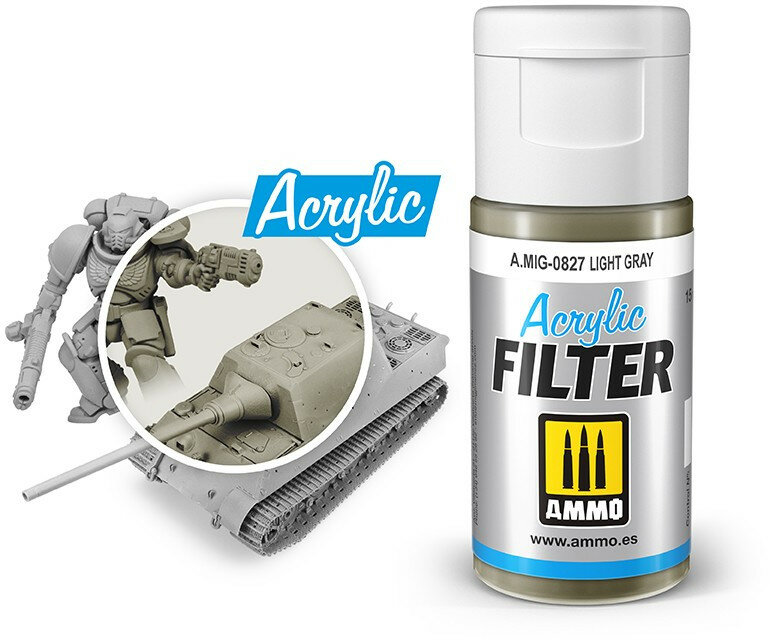 AMMO Light Gray Filter Acrylic Mig #0827