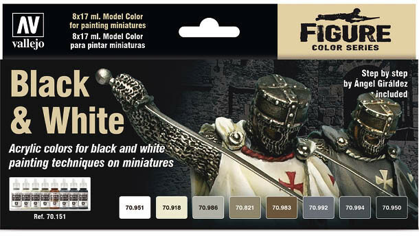 Vallejo Paint Set: Black &amp; White (70.151)