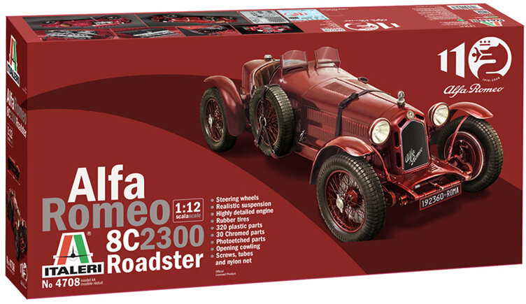 Italeri 4708 Alfa Romeo 8C 2300 Roadster 1:12