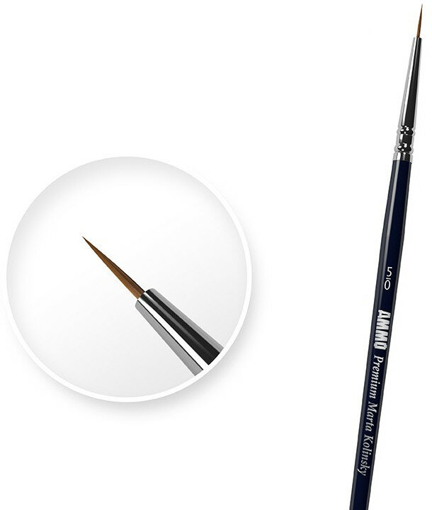 AMMO Mig 8600 Premium Marta Kolinsky Round Brush No. 0/5