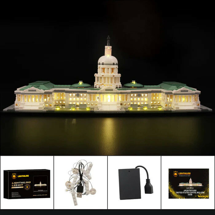 LED Verlichting voor LEGO 21030 United States Capitol