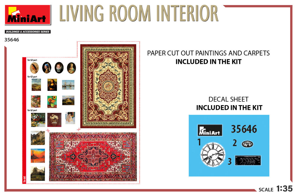 MiniArt 35646 Living Room Interior 1/35