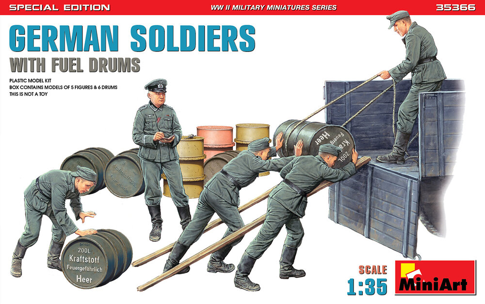 MiniArt 35366 German Soldiers With Fuel Drums. Special Edition 1/35