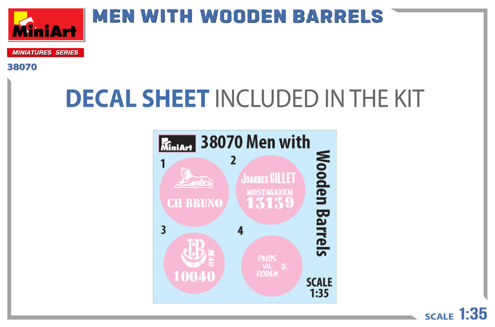 MiniArt 38070 Men with Wooden Barrels 1:35