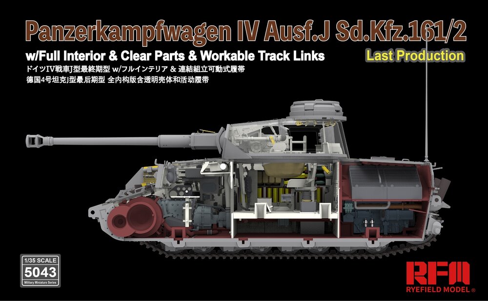 RyeField Model RM-5043 Sd.Kfz. 161/2 Panzerkampfwagen IV Ausf. J 1/35