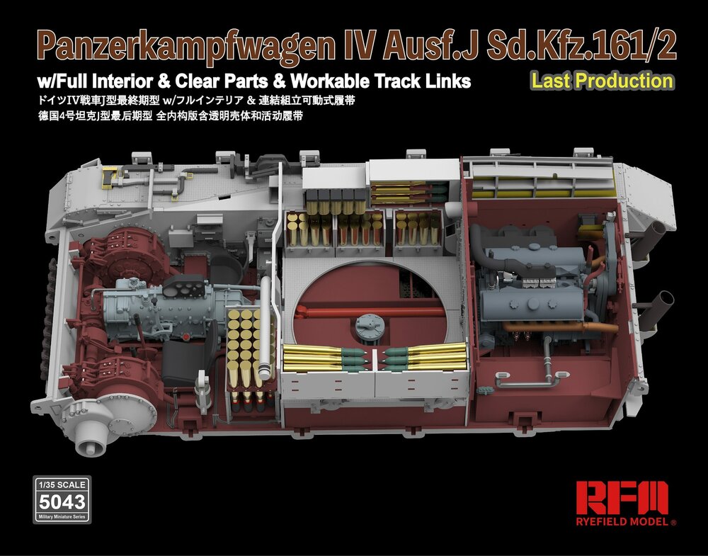 RyeField Model RM-5043 Sd.Kfz. 161/2 Panzerkampfwagen IV Ausf. J 1/35