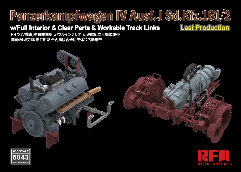 RyeField Model RM-5043 Sd.Kfz. 161/2 Panzerkampfwagen IV Ausf. J 1/35