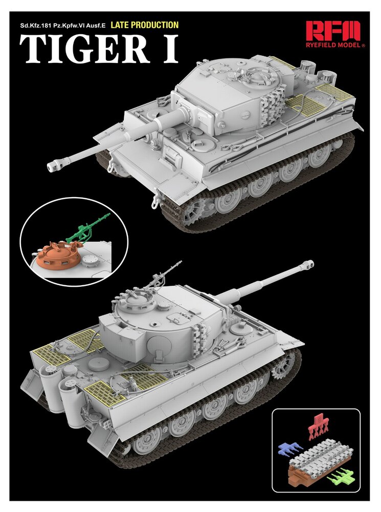 RyeField Model RM-5080 Sd.Kfz. 181 Pz.kpfw. VI Ausf. E Tiger I 1/35