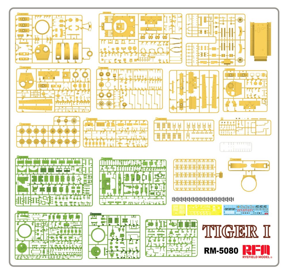 RyeField Model RM-5080 Sd.Kfz. 181 Pz.kpfw. VI Ausf. E Tiger I 1/35