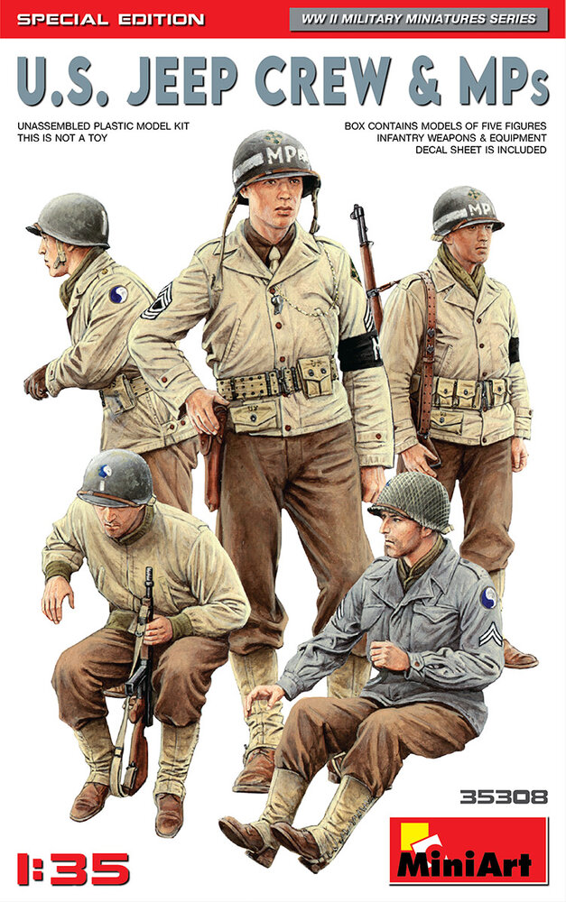 MiniArt 35308 U.S. Jeep Crew &amp; MPs 1/35