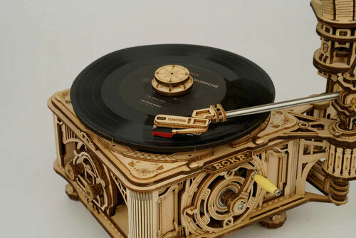 Robotime Classical Gramophone (Elektrisch Model)  3D Puzzel #LKB01D