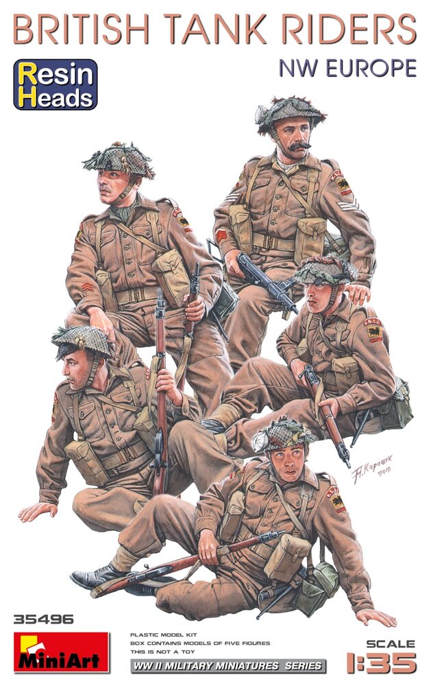 MiniArt 35496 British Tank Riders (NW Europe). Resin Heads 1/35