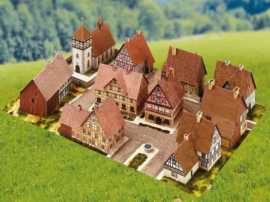 Schreiber Bogen Village with Half-Timbered Houses #781 Bouwplaat