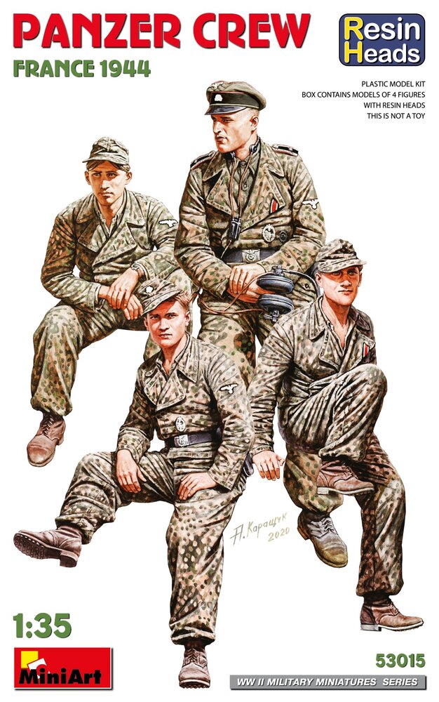 MiniArt 53015 Panzer Crew. France 1944 Resin Heads 1/35