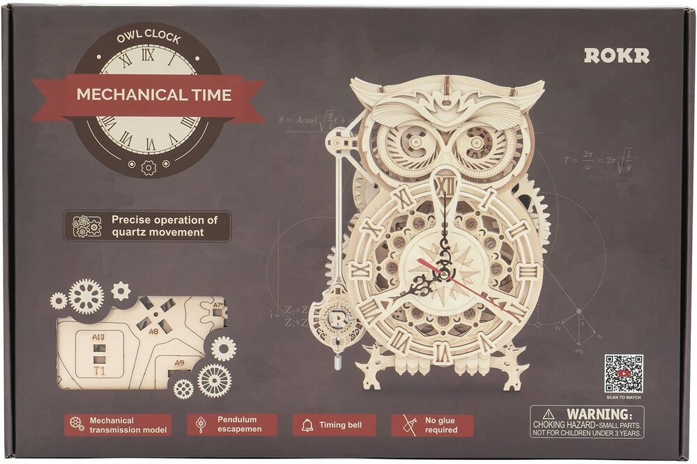 Robotime ROKR Owl Clock