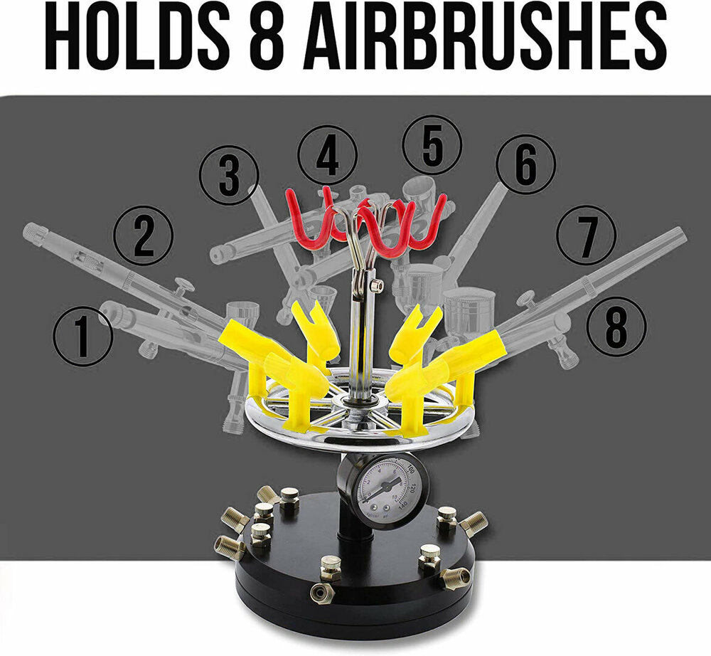 Airbrush 6-Delige Luchtsplitter met Houders