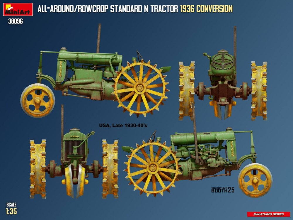 MiniArt 38096 All-Around/Rowcrop Standard N Tractor 1936 Conversion
