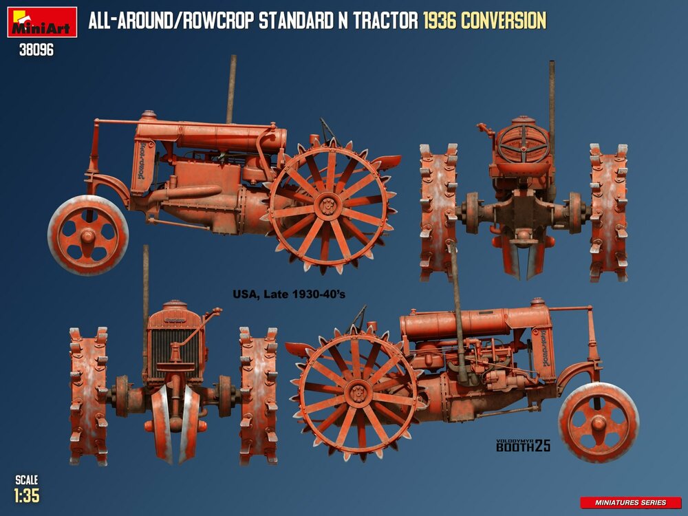 MiniArt 38096 All-Around/Rowcrop Standard N Tractor 1936 Conversion