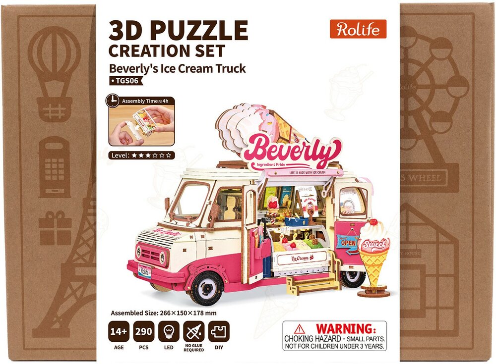 Robotime Rolife Beverly's Ice Cream Truck #TGS06