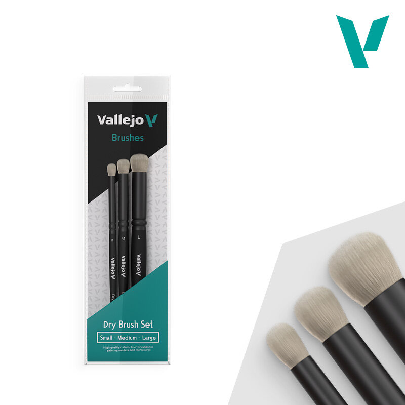 Vallejo Penselen Dry Brush Set #B07990
