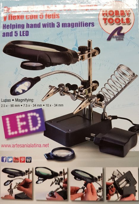 Artesania Helpende Hand met Vergrootglas en Verlichting