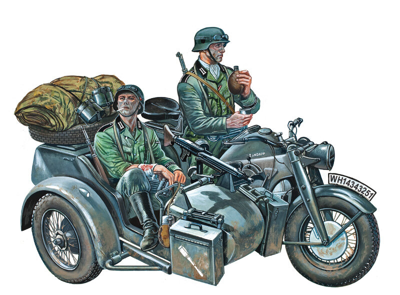 Italeri Zundapp KS750 with Sidecar 1:35 (317)
