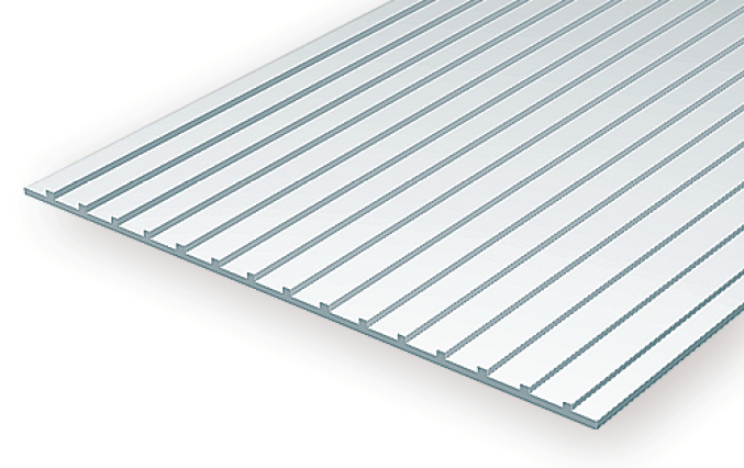Evergreen 4524: Polystyrene Standing Seam Roof 12.7 mm