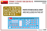 MiniArt 35394 German 7.5cm Anti-Tank Gun Pak 40. Early Prod 1:35