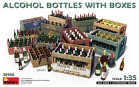 MiniArt 35665 Alcohol Bottles with Boxes 1/35