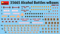 MiniArt 35665 Alcohol Bottles with Boxes 1/35