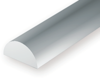 Evergreen 241: Kunststof Half Rond Massief 1.5 mm