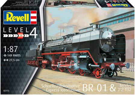 Revell 02172 Express locomotive BR01 with tender 2&#039;2&#039; T32 1:87