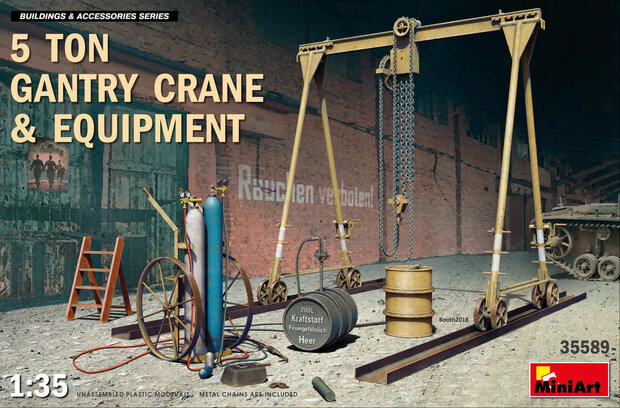 MiniArt 5 Ton Gantry Crane &amp; Equipment 1/35 #35589