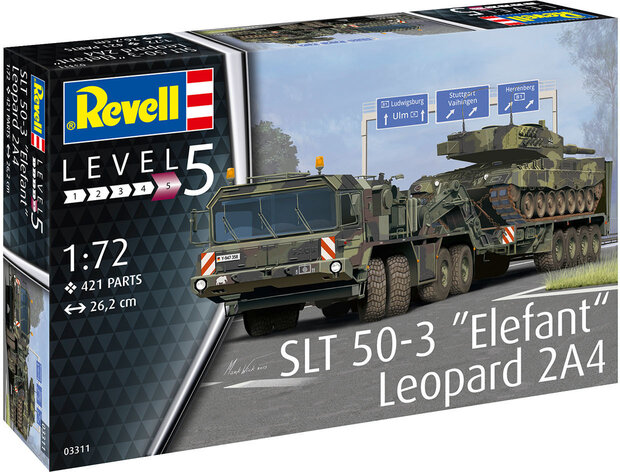 Revell 03311 SLT 50-3 "Elefant" + Leopard 2A4 1:72