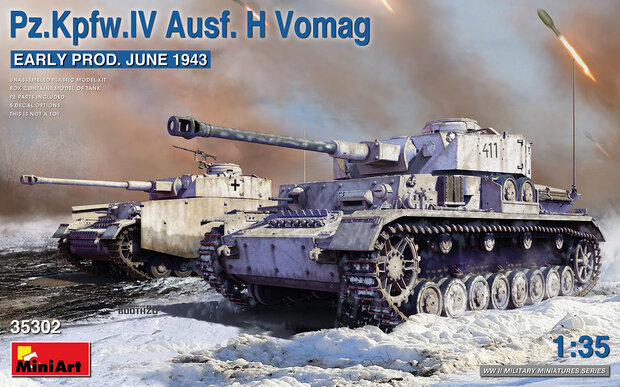 MiniArt 35302 Pz.Kpfw.IV Ausf. H Vomag. EARLY PROD. JUNE 1943 1/35