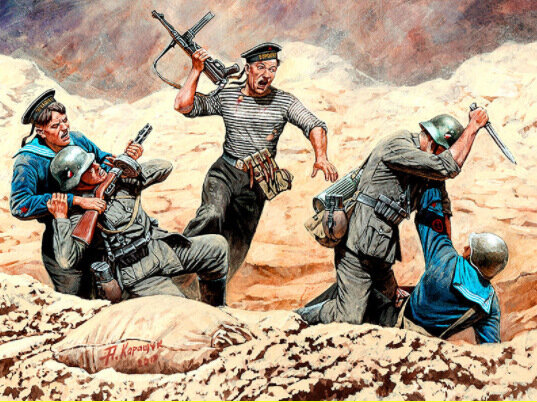 Master Box 35152 Soviet Marines and German Infantry, Hand-to-hand Combat 1/35