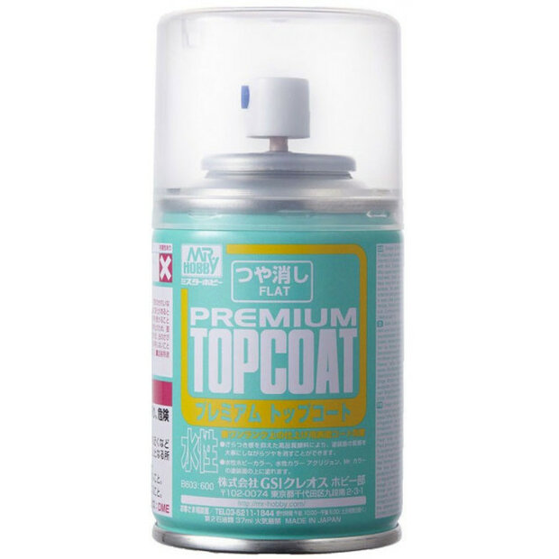 Mr.Hobby Premium Top Coat Flat Spray