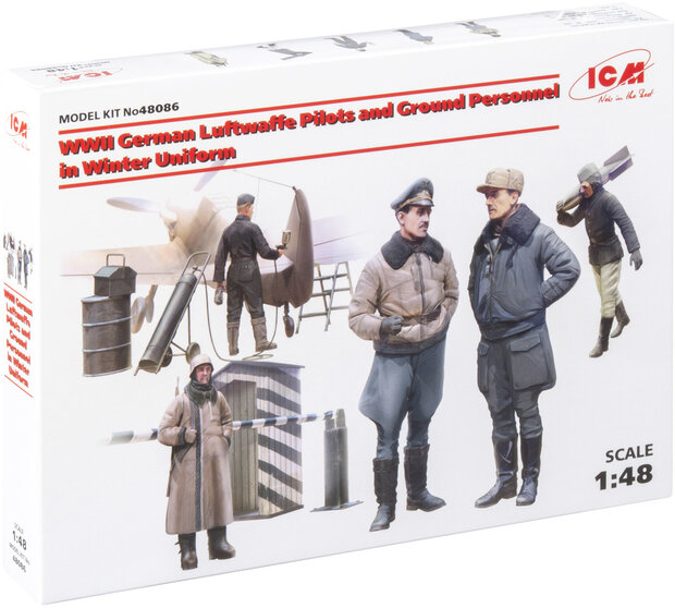 ICM 48086 German Luftwaffe Pilots and Ground Personnel in Winter Uniform 1/48