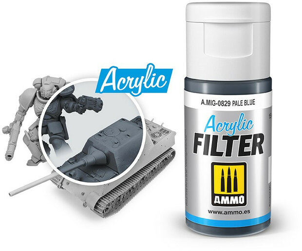 AMMO Pale Blue Filter Acrylic Mig #0829